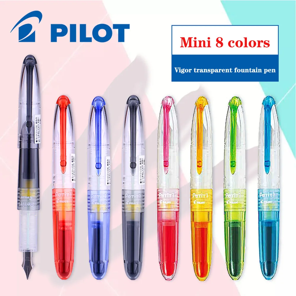 

Ручка перьевая в японском стиле, цветная прозрачная Милая Мини-ручка-пилот с F-образным перьевым наконечником, школьные принадлежности для начинающих, 1 шт.