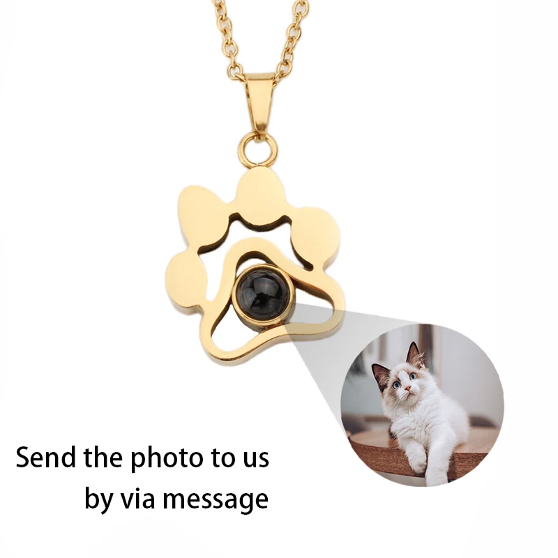 

Модное ожерелье XIYAWANG с фотопроекцией на заказ, подвеска с фото на заказ, ожерелье с медведем, собакой, кошкой, лапой, подвеска, ювелирные изделия, подарок питомцу