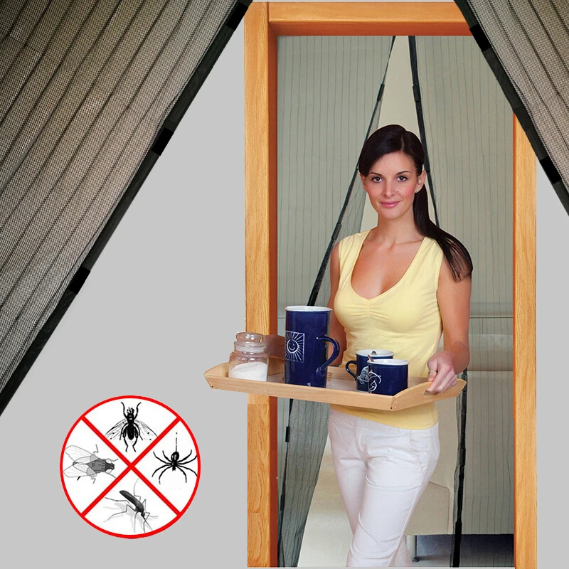 Сетка от комаров и насекомых кухонная магнитная сетка из полиэстера