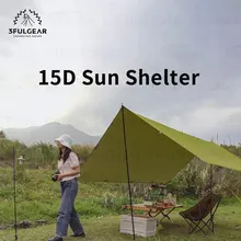 3F UL GEAR 야외용 초경량 방수포, 15D 실리콘 코팅 차양막, 캠핑 해먹, 방수 해변 텐트, 3 가지 크기