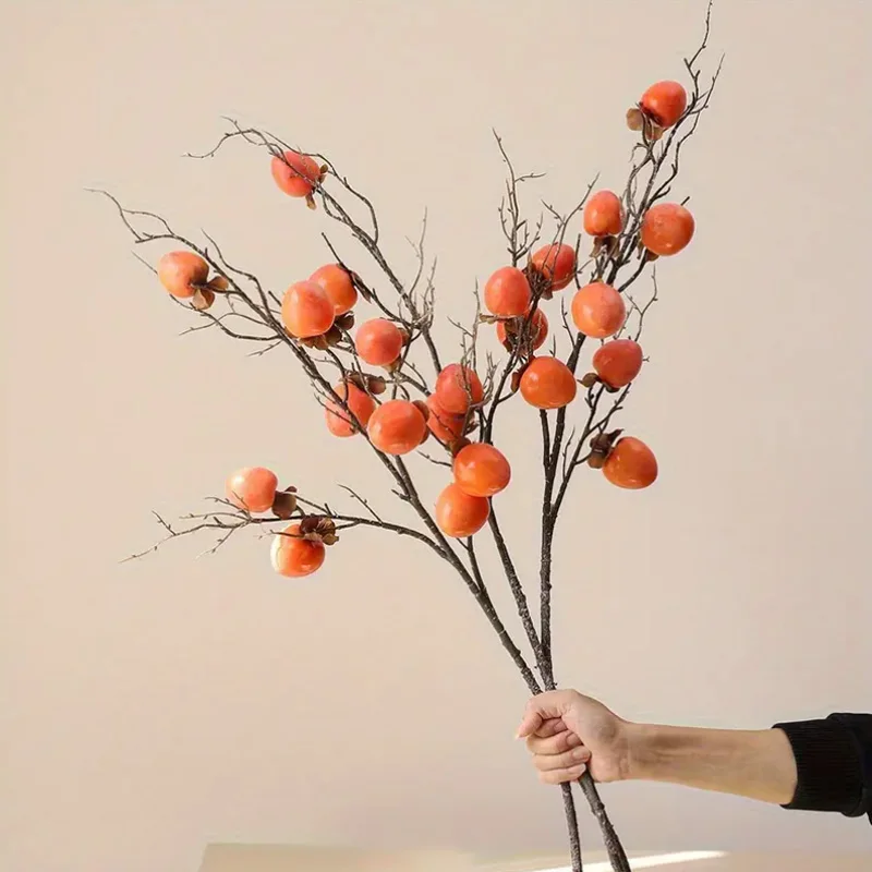 Искусственные фрукты хурмы пластиковая модель для украшения дома идеально