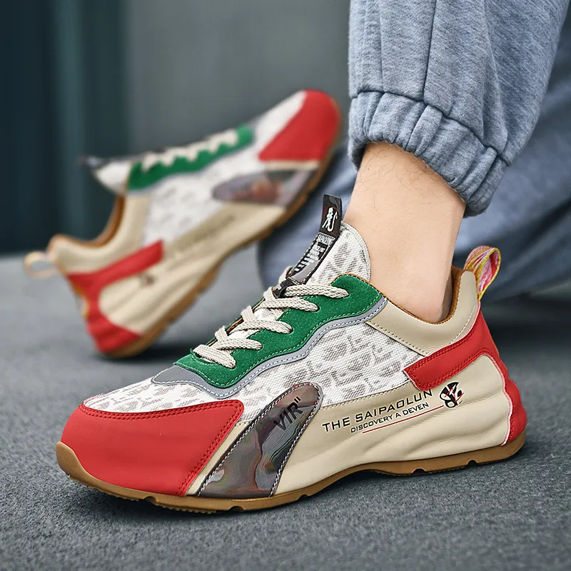 

2022 New Men's All-match Sports Casual Shoes Korean Fashion Trend Loafers Men's Thick Sole Sports Running Shoes