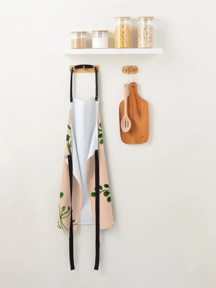 Timid Orange Shade акварельная ветка оливкового дерева фартук для кухни женский кухонный