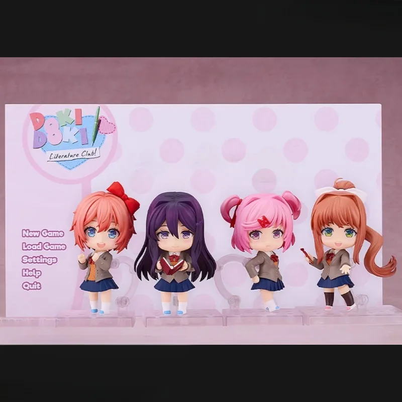 Фото Хорошая улыбка Nendoroid Doki Doki Literature Club! GSC Юрий Моника Нацуи Саой Аниме Фигурка Игрушки Настольный Орнамент Коллекционный Подарок №5