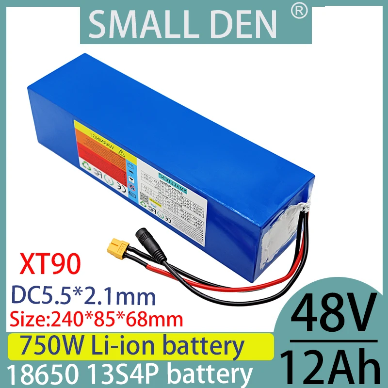 Новый аккумулятор LiFePo4 48 В 12 Ач 18650 со встроенным двигателем BMS 0–750 Вт мощная