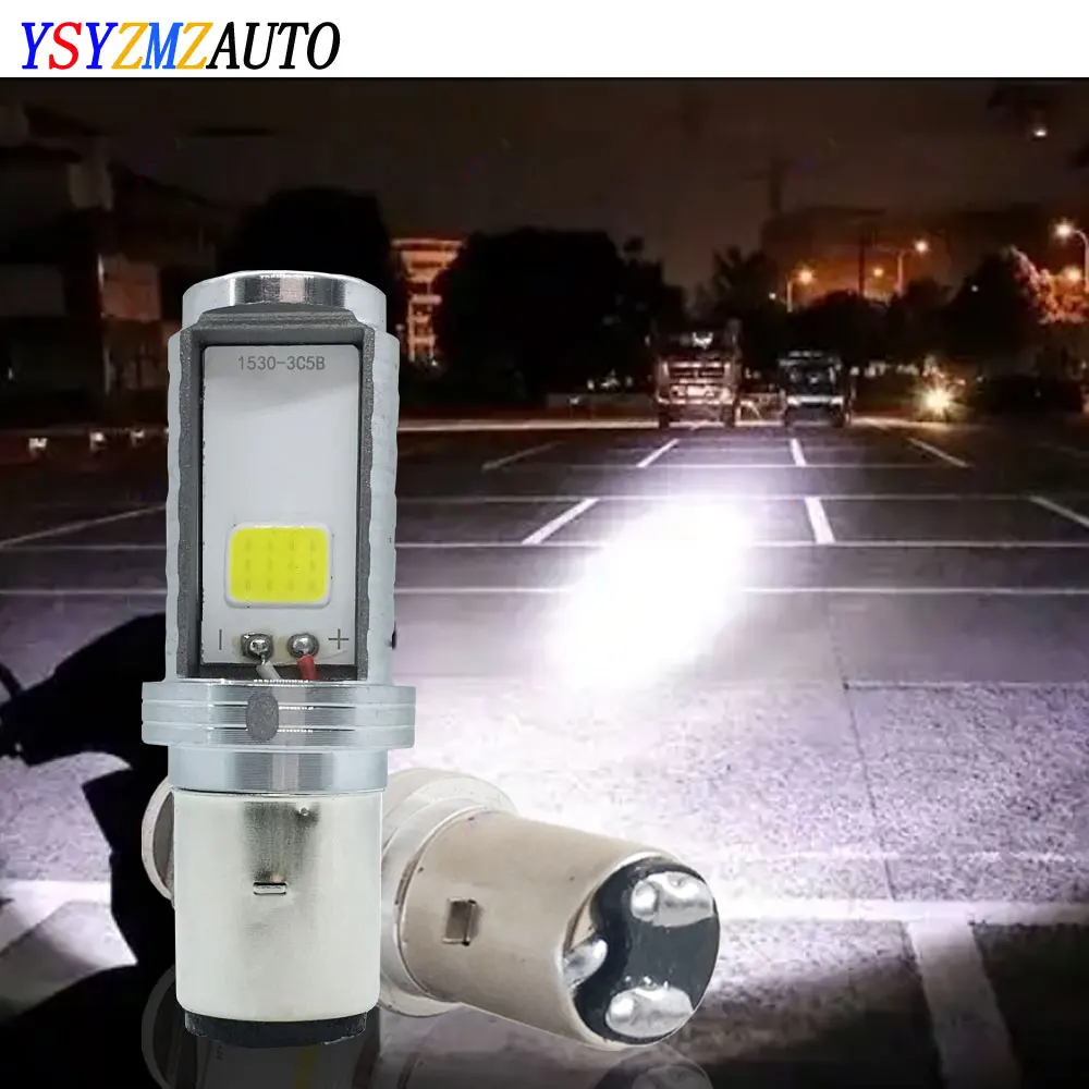 1 шт. BA20D светодиодная фара для мотоцикла H6 LED H4 скутера мопеда фары Hi Lo лампа 12 В