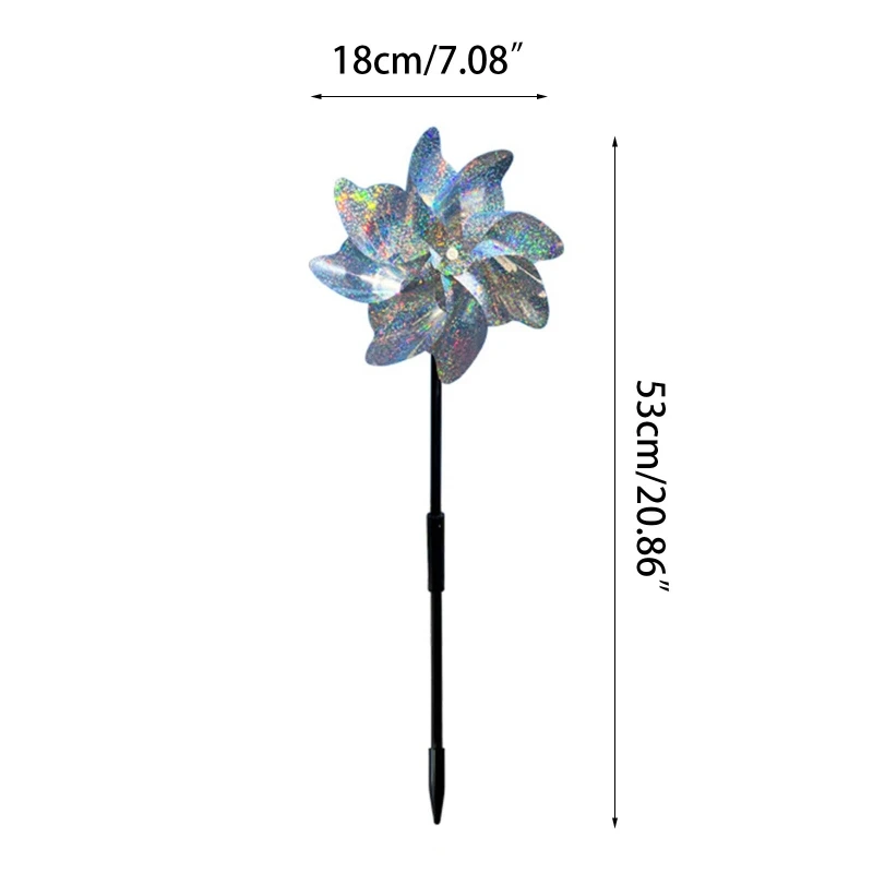 

Отпугиватель птиц, ветряная мельница, сверкающие колеса, ветряной Спиннер, 7/8 листьев, детская игрушка для помещений, улицы, сада, двора, укра...