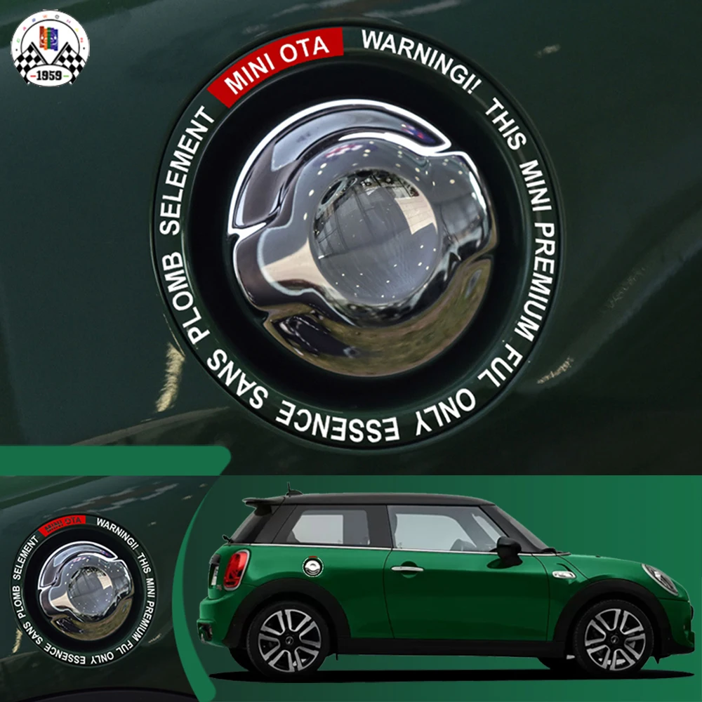 

Brand New Fuel Tank Caps Cover Flat Style Avery/Oracal Material Black Red White Color For Mini Cooper F56 R56 F55 R55 R57 Cooper