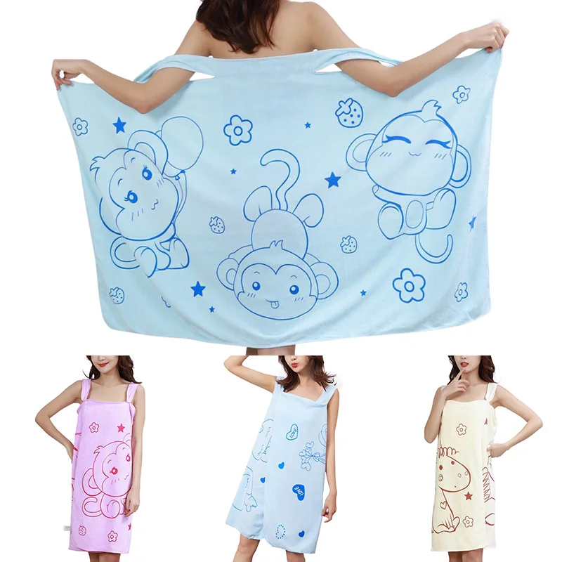 

Мягкие банные полотенца из микрофибры, женские Волшебные быстросохнущие спа-халаты, абсорбирующее пляжное полотенце, Товары для ванной 135*75 см