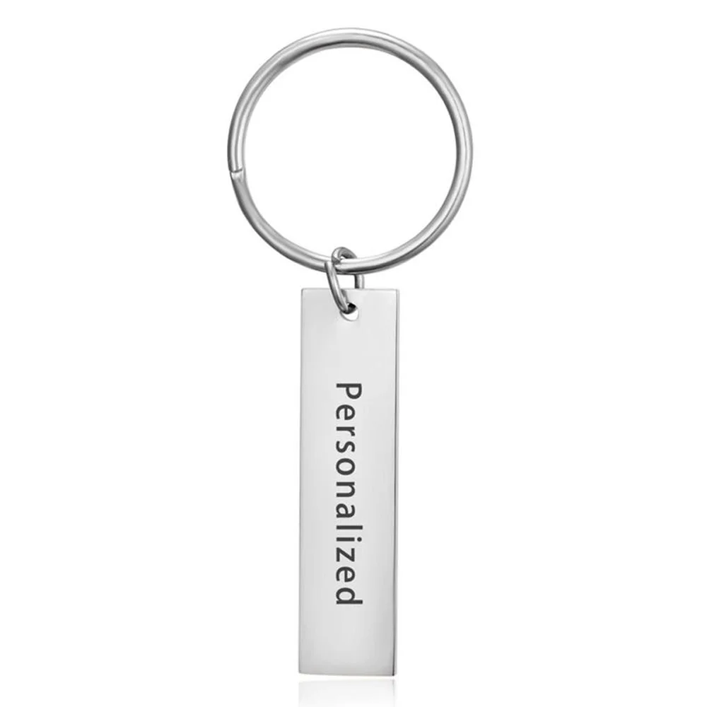 

Customized Name KeyChain for Men New Stainless steel Jewelry Gift Personalised Custom Engrave Copywriting Gold Key Chain Women