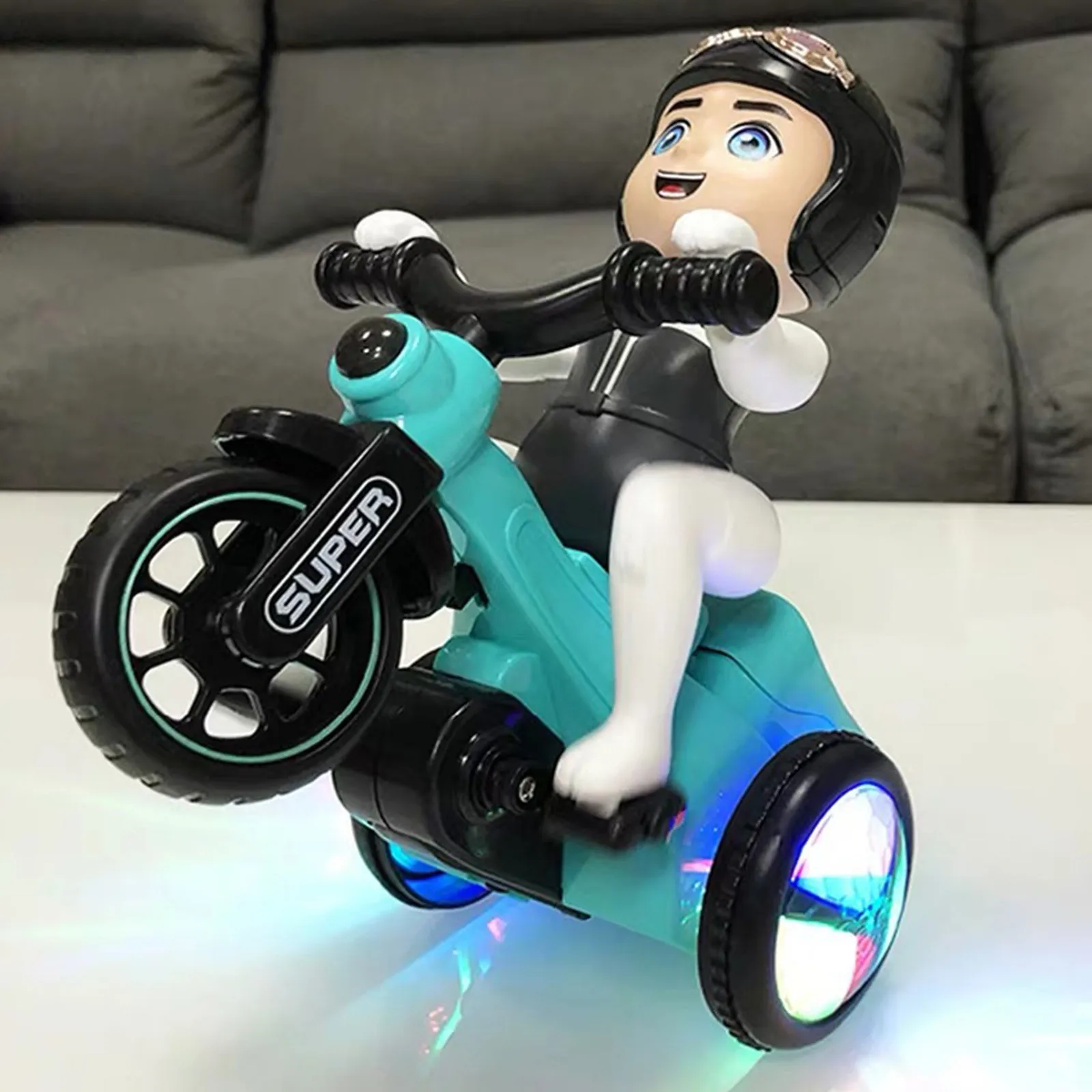 

Children's Electric Stunt Tricycle Universal Car 360 Degree Rotating Motorcycle Light Music Education Toys juguetes para niños