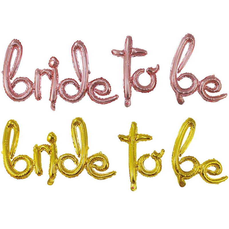 

Rose Gold Bride To Be Letter Foil Balloons Helium Ballons Wedding Decorations Adult Bridal Shower Bachelorette Party Supplies