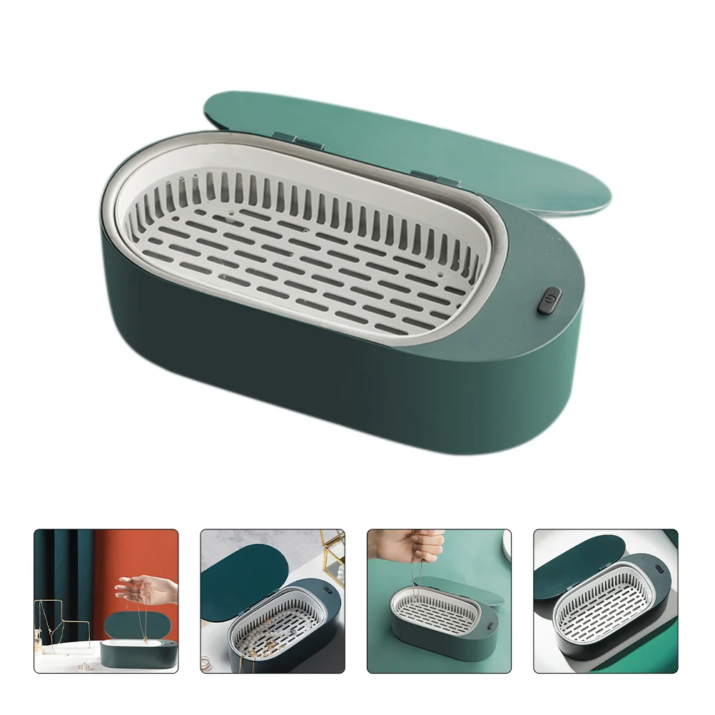 

1 Set of Creative Exquisite Nail Clipper Silverware Ultrasonic Washer with Plug for Bathroom