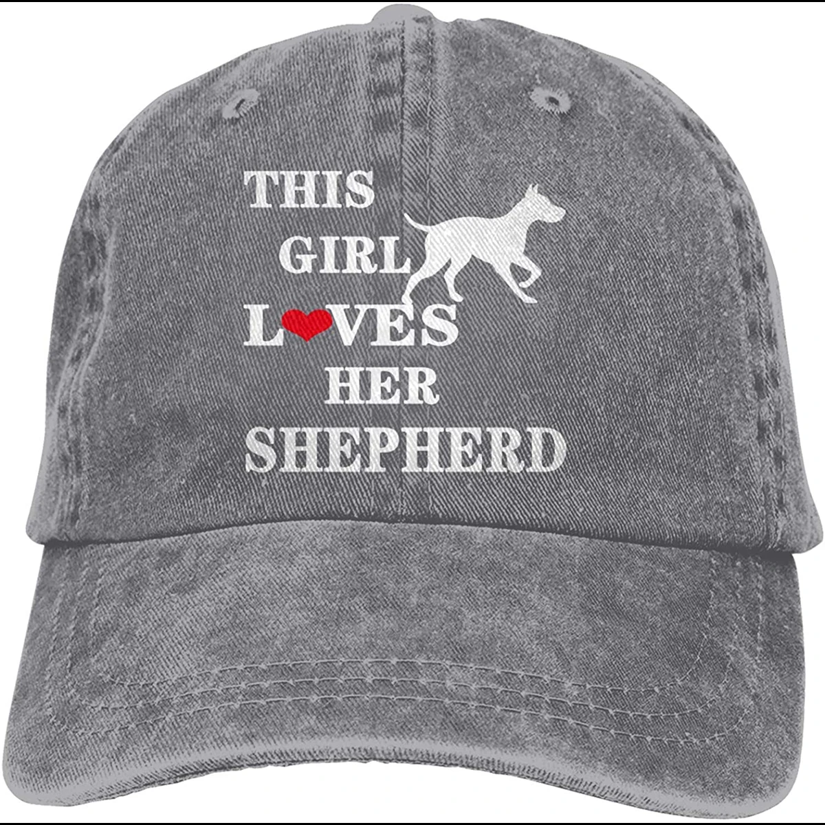 

This Girl Loves Her Shepherd Sports Denim Cap Adjustable Unisex Plain Baseball Cowboy Snapback Hat Sombrero De Mujer