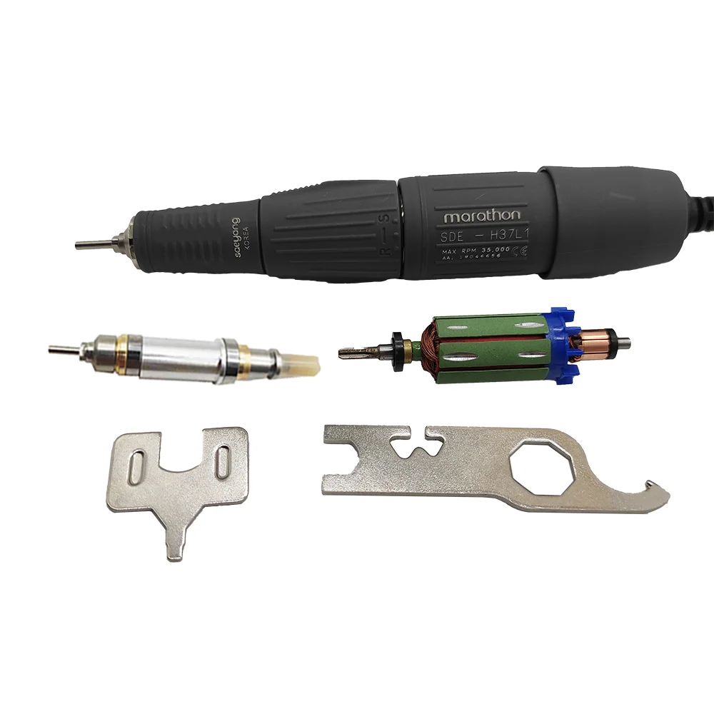 

3 Kit 35K Marathon H37L1 Handle Spindle Motor Rotors Wrench For Electric Manicure Machine Nail Drill Milling Cutters Accessories