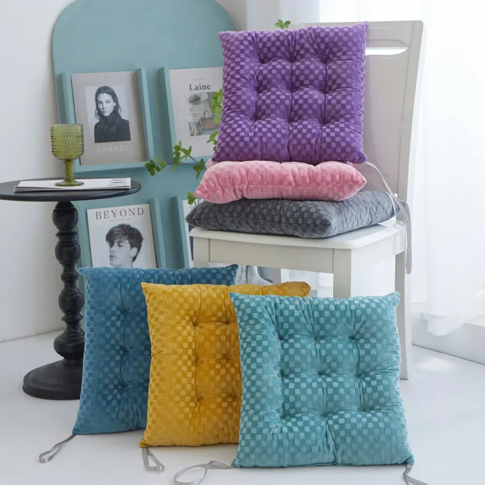 

Soft Padded Cushion Solid Chair Cushion Square Mat Cotton Upholstery Pad Office Home Or Car Garden Sun Lounge Seat Cushion