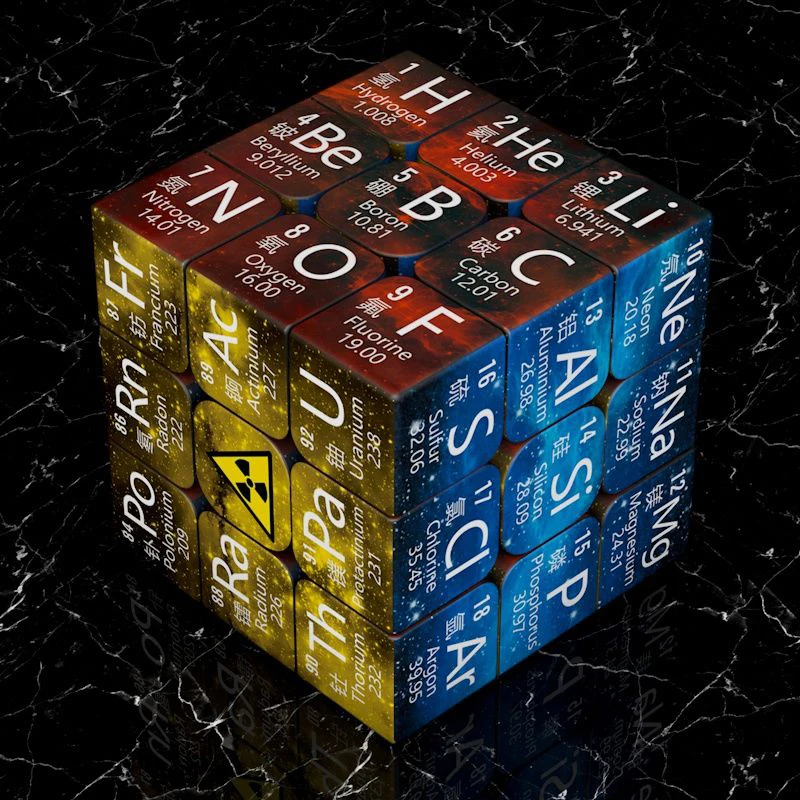 

3x3x3 Magic Cube Chemical Periodic Table Physics 3x3 Puzzle Cubo Magico Mathematics Formula Kids Education Fidget Cube Toy