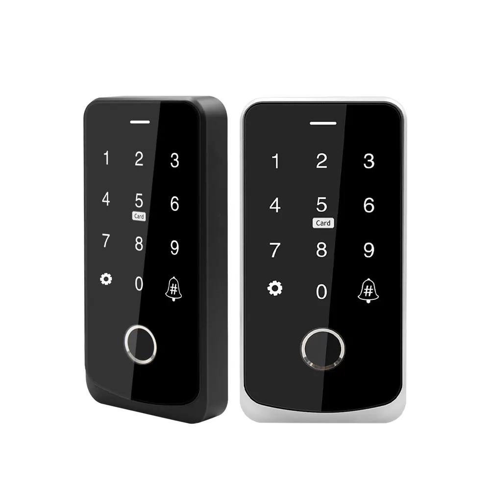 NFC Bluetooth Tuya App RFID IC M1 Access Control Keypad IP65 Waterproof Biometric Fingerprint Touch Screen Access Controller images - 6