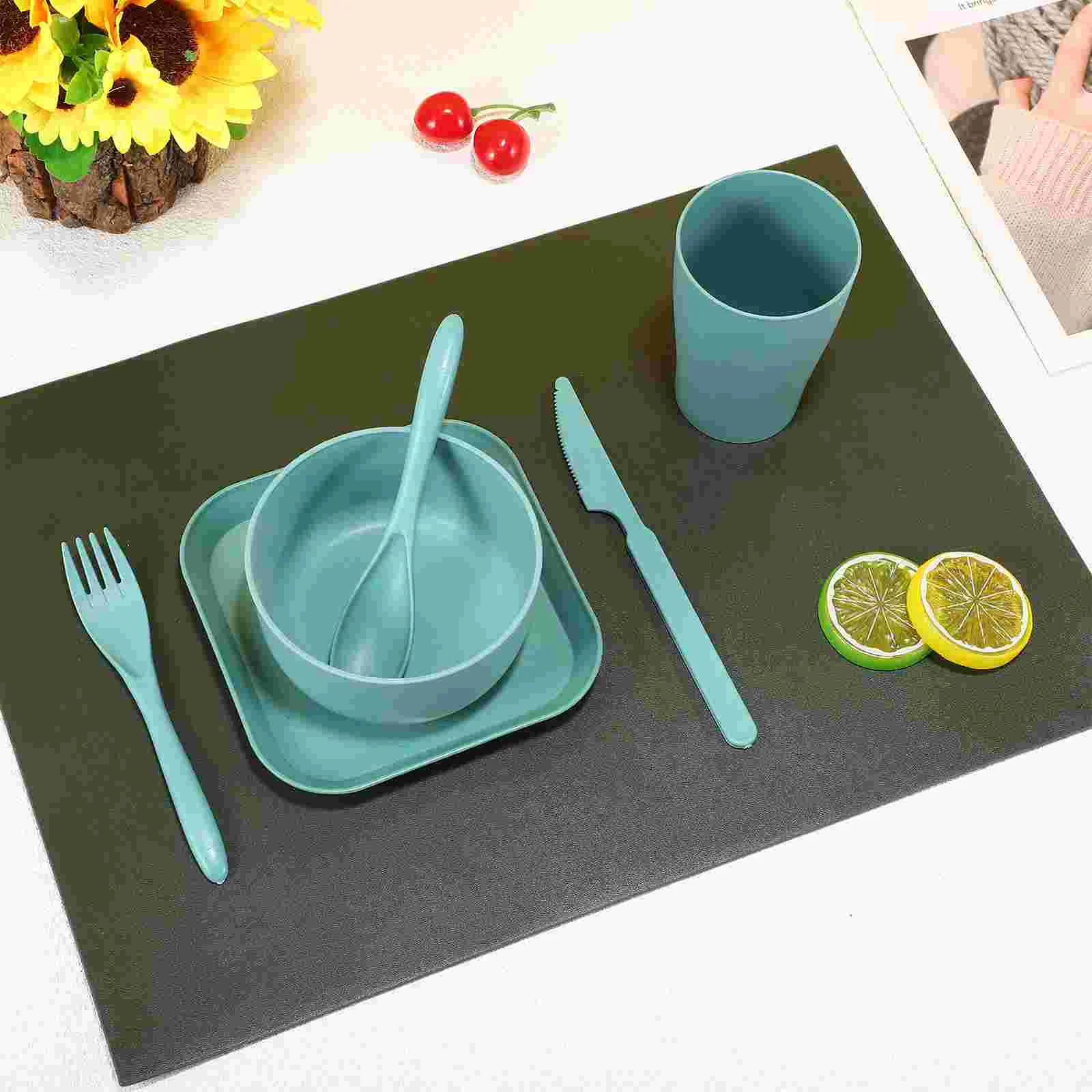 1 кухонная посуда детский набор столовых приборов миска утварь многоразовая