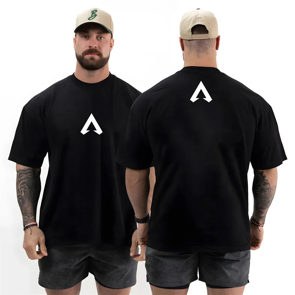 Мужская одежда из 100% хлопка футболка большого размера с круглым вырезом футболки