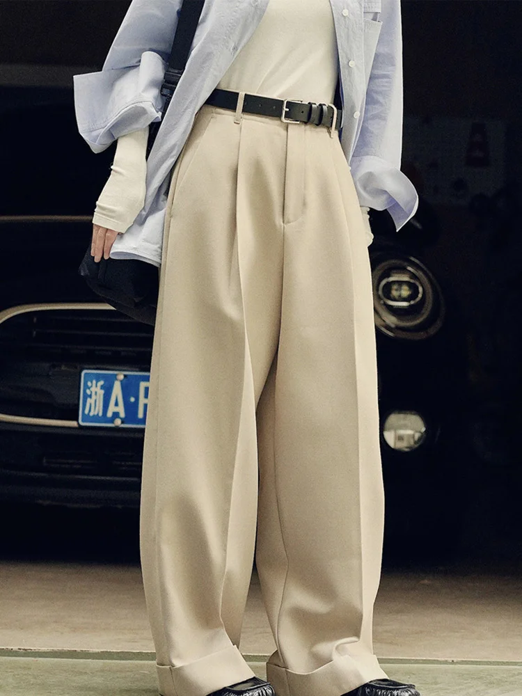 

Женские прямые брюки в офисном стиле Koeran, широкие свободные облегающие брюки с высокой талией, новинка весны 2023, одежда M206