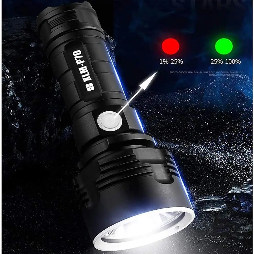 

3 Modes Led Waterproof Flashlight Torch For Hiking Camping Outdoor Sports Emergency Lighting