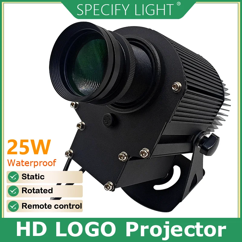 25 Вт статическое вращение изображения для рекламы светодиодный мини-проектор с