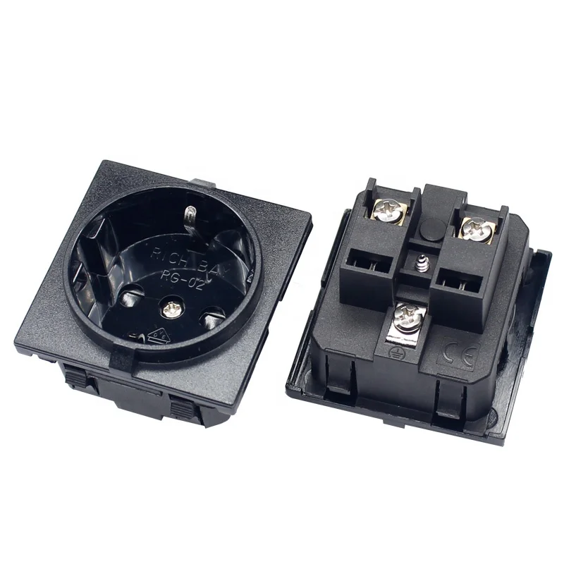 

Eurocode German 2 PIN AC outlet wall socket adapter plug connector