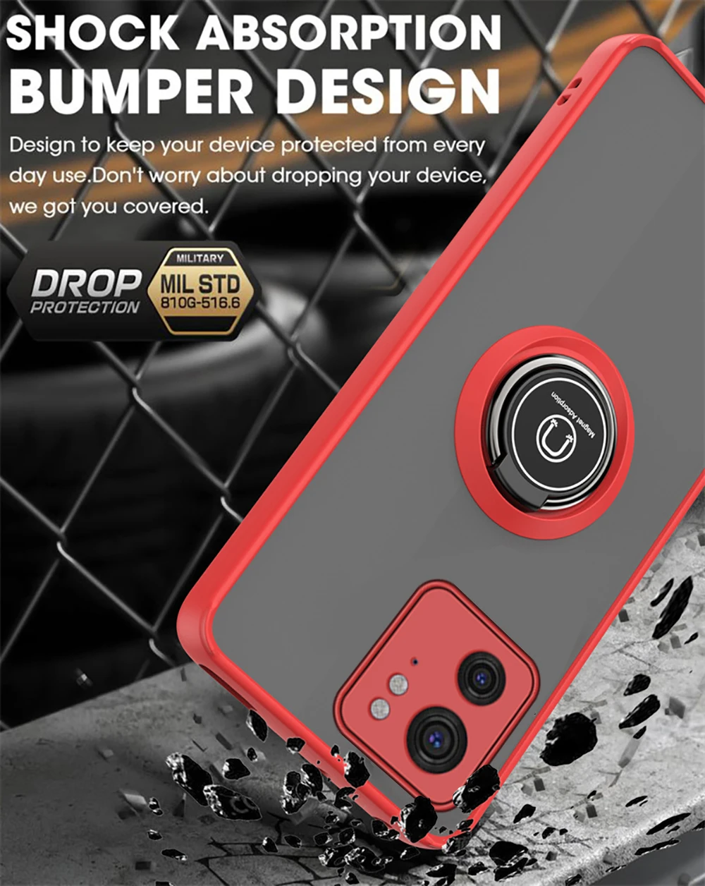 Чехол Edge40 многофункциональный противоударный чехол из поликарбоната для Motorola Edge