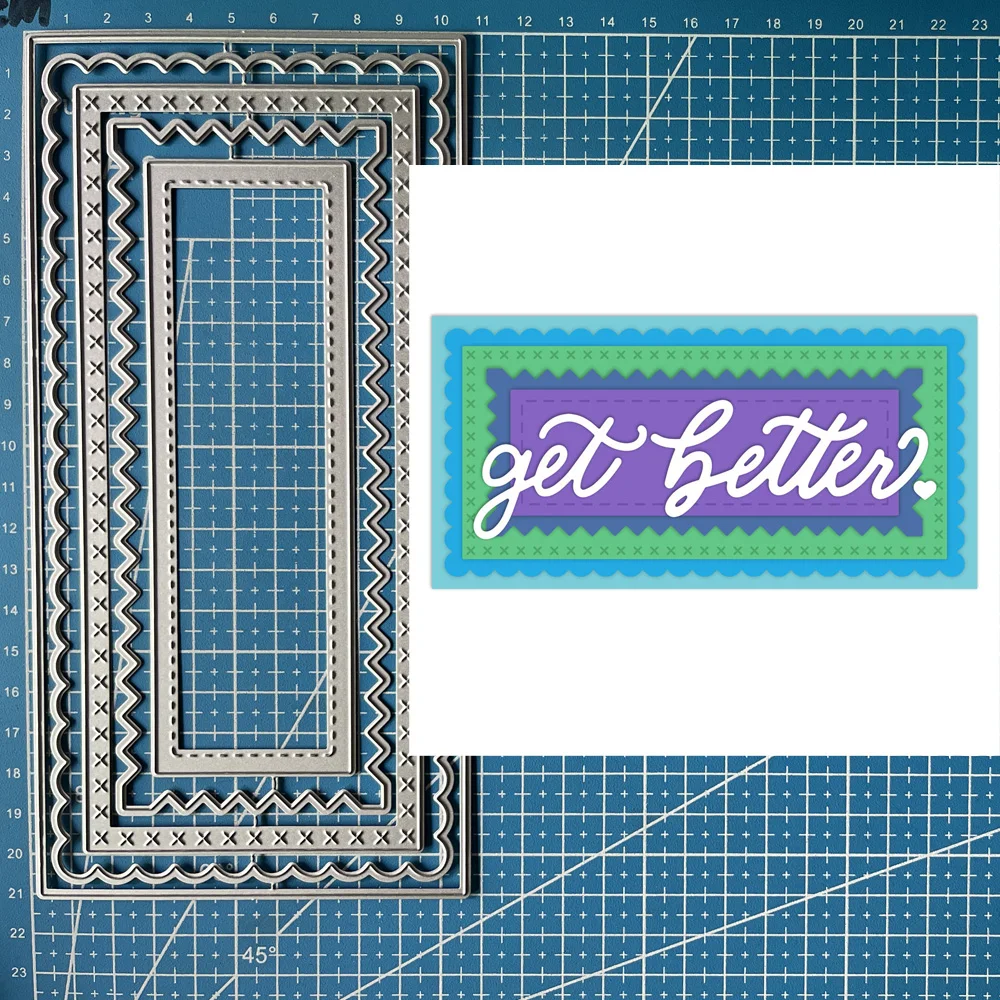 

Металлические Вырубные штампы Lucky богиня Тонкая прямоугольная рамка Сделай Сам Скрапбукинг Фотоальбом декоративное тиснение бумажные карточки ремесла