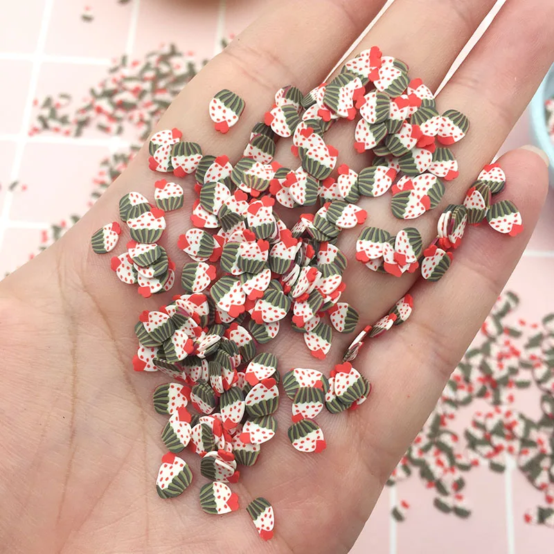 100 г/пакет мини-торт Ломтики Полимерная глина брызгает для рукоделия украшения