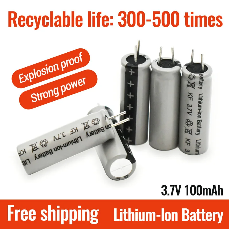 

Small cylindrical capacitive lithium battery 3.7v10300 100mah electronic scale electronic lighter rechargeable battery