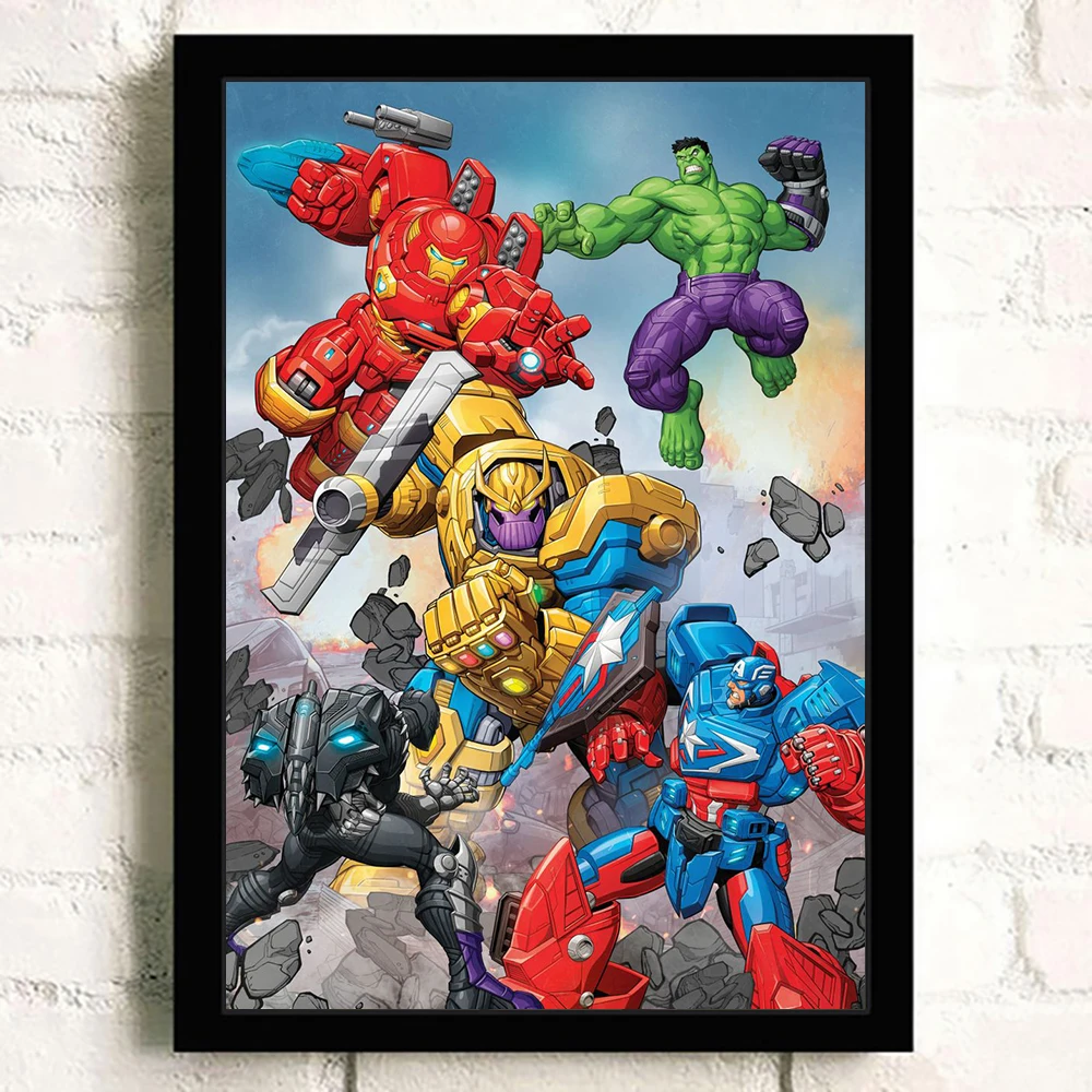 Суперручная картина из искусственной кожи Marvel рисунок Железного человека Бэтмен