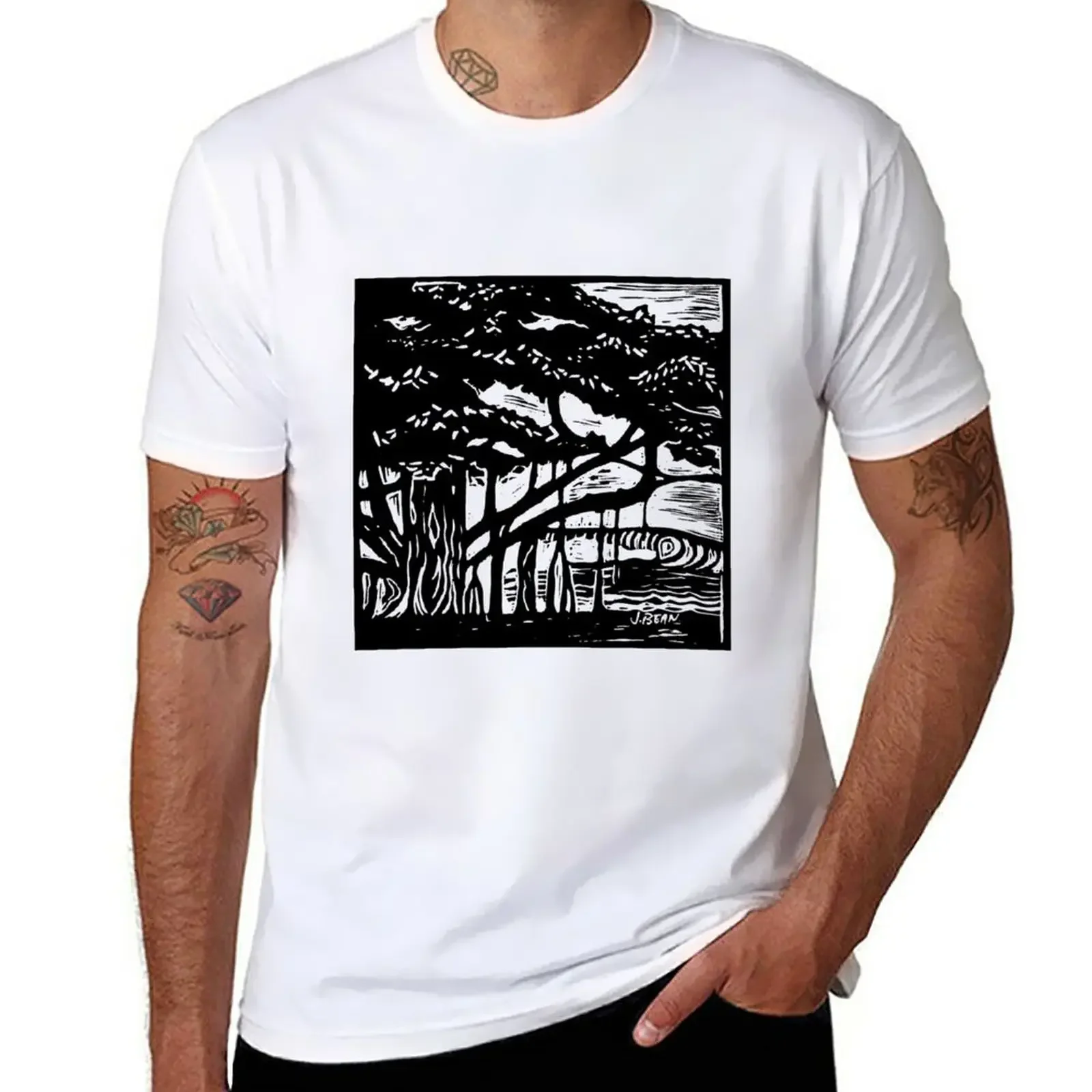 Новая футболка с принтом Banyan Block топы больших размеров забавные футболки