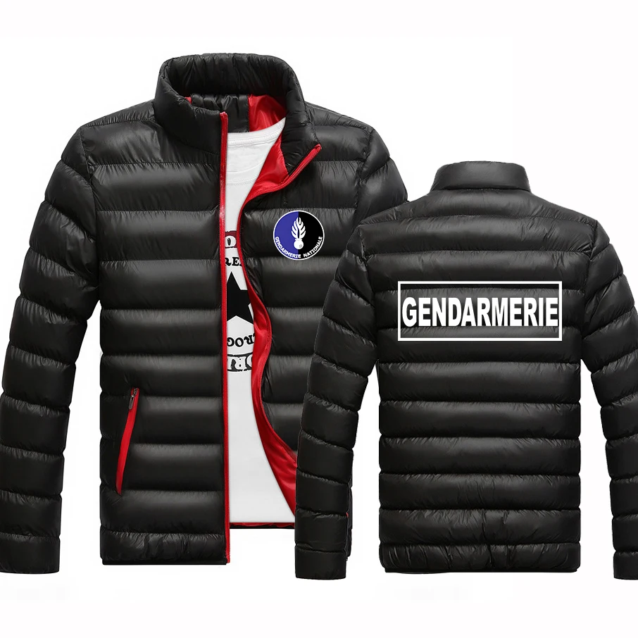

2023 French Gendarmerie PSIG Men New Winter Long Sleeves Fashion Cotton Jacket Clothes Casual Stand-up Collar Slim Fit Warm Top
