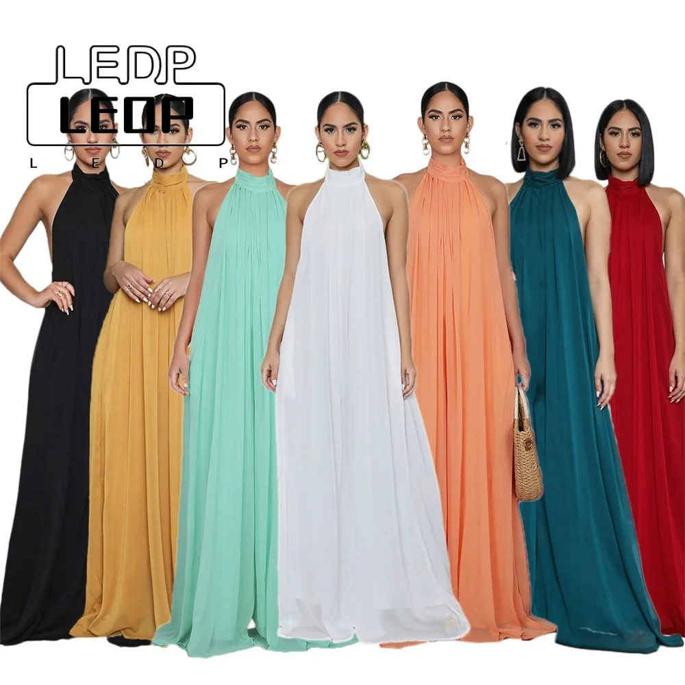 

Women's Jumpsuits European and American Autumn New Casual Chiffon Loose Backless Women's Jumpsuits Women's Party Festive Wear