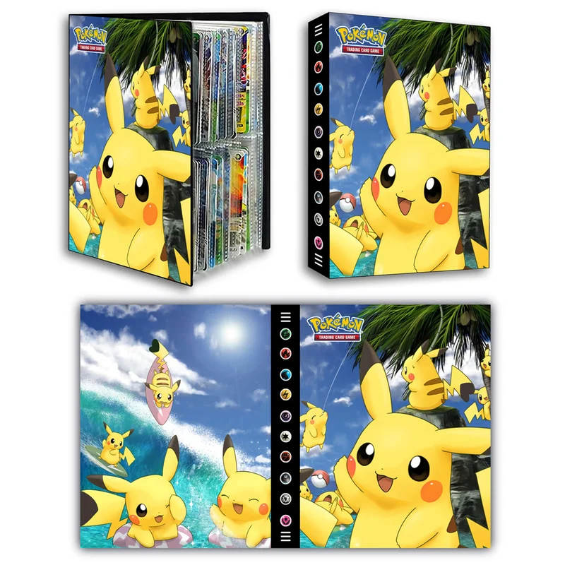 

240PCS Pokemon Card Book Album Book Cartoon Anime Game Card Collectors Loaded Binder Folder Holder Capacity Kids Toys