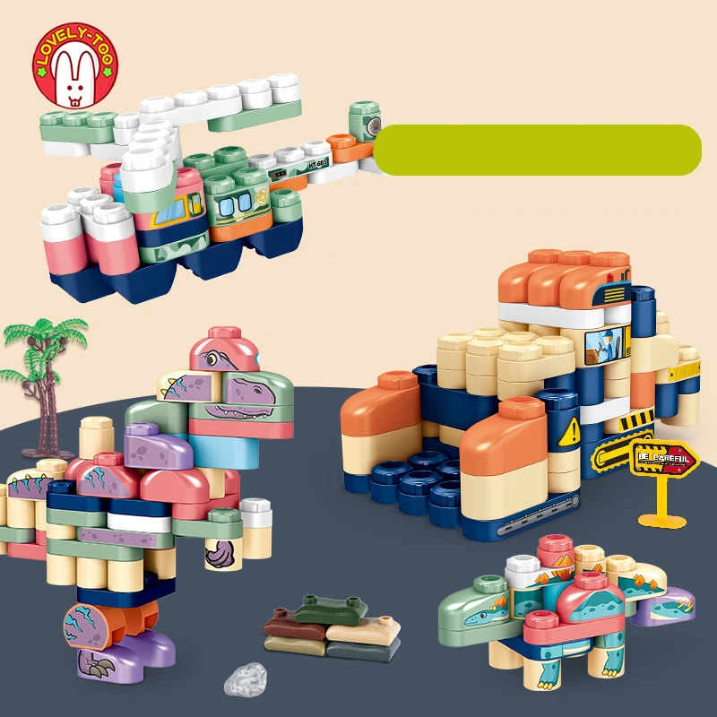 

Конструктор «динозавр» большого размера, Инженерная техника, автомобиль, тема «сделай сам», детские блоки, игрушки, подарок на день рождения, Рождество