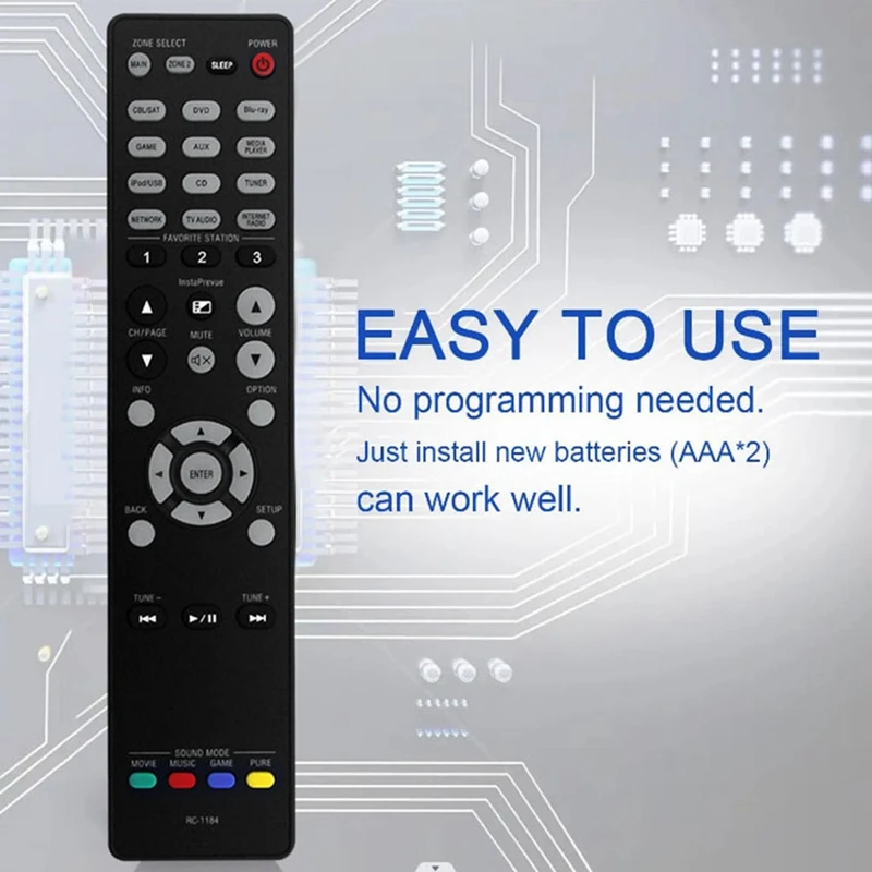 Запасной телефон дистанционное управление для Denon AV аудио-видео ресивер RC-1184 AVRX3000