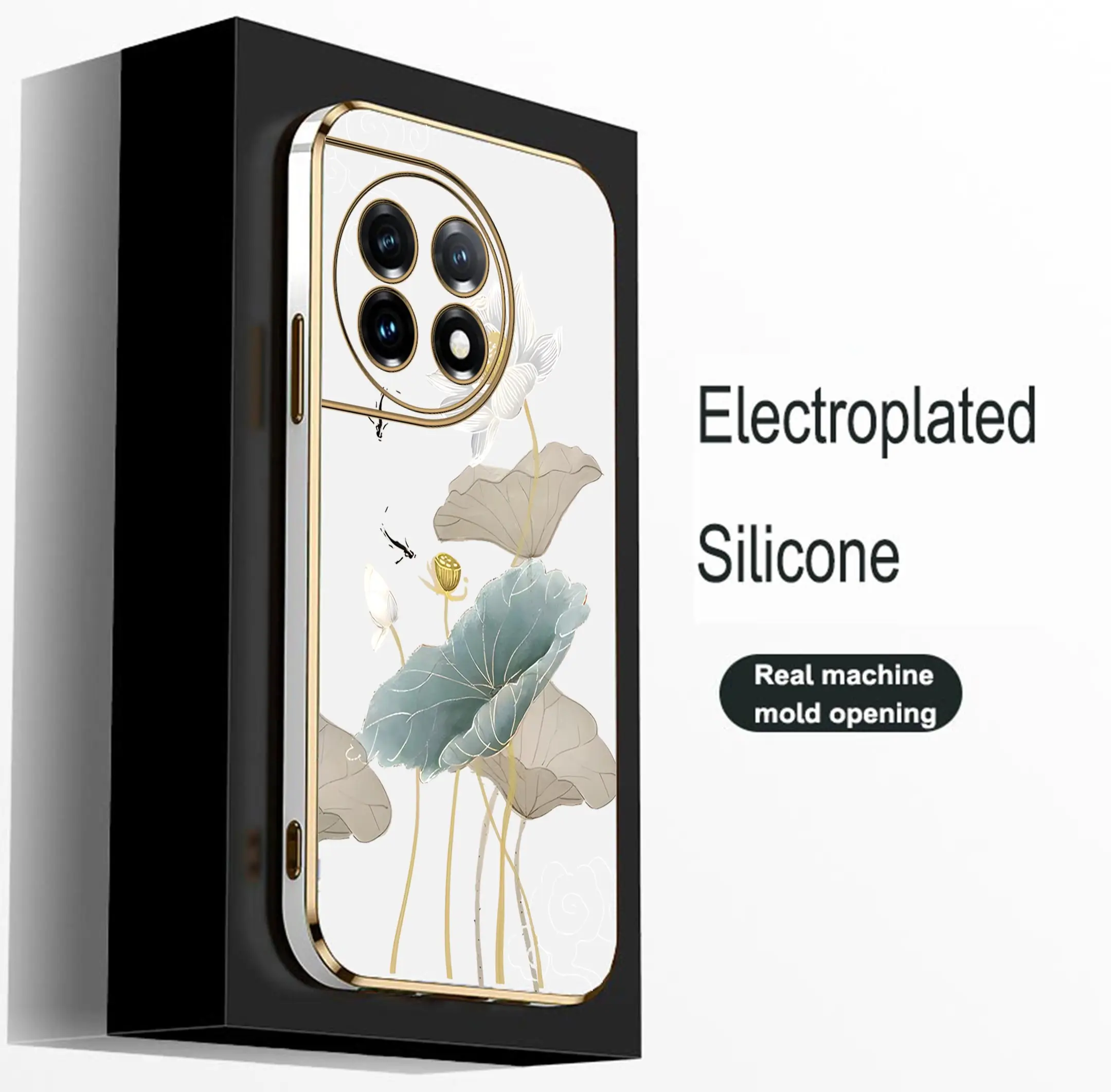 Lotus Pond чехол для телефона Oneplus 11 11R 10 10R 10T 9R 9RT 9 8T 8 7 7T Pro 5G силиконовый