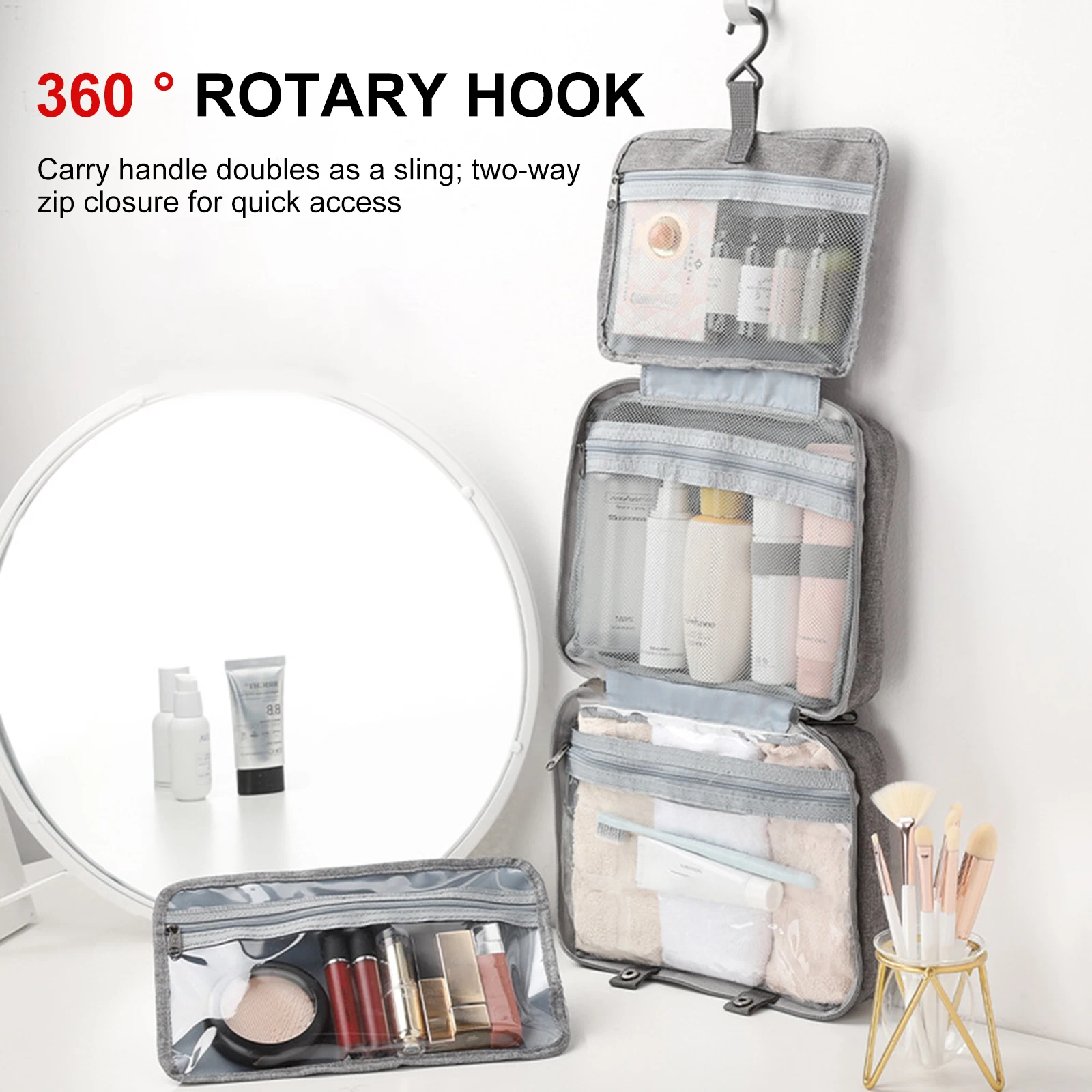 

Складная косметичка унисекс, портативный многофункциональный дорожный органайзер для путешествий, аксессуары для улицы и путешествий