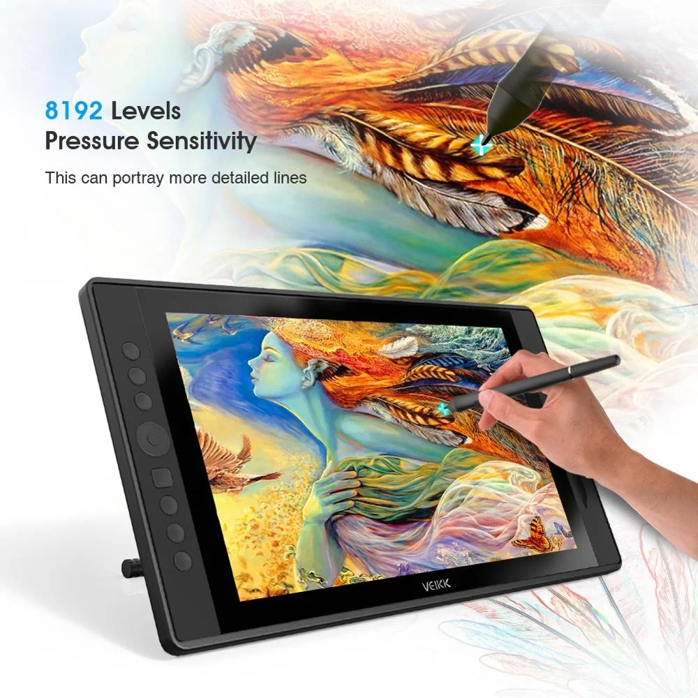 

Veikk VK1560 китайская фабрика, светодиодный графический дисплей в электромагнитном дигитайзере, телефон, Дисплей 1920x1080, монитор