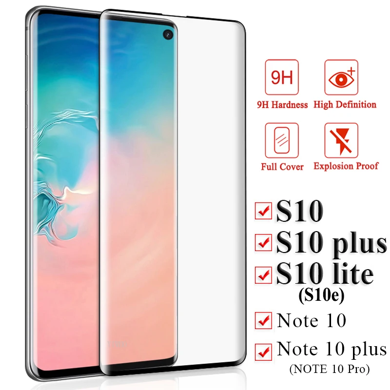 

3D Защитное стекло для Samsung Galaxy S10 Plus S10E Note 10, защитная пленка для экрана Note 10 plus 10 + S 10 E, защитная стеклянная пленка