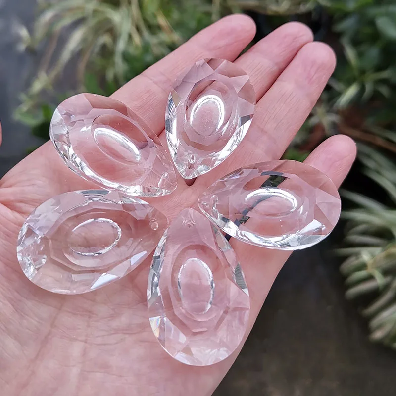 

10 шт. 50 мм Хрустальная подвесная люстра с подвеской, люстра, лампа В Форме Призмы, запчасти, стеклянные бусины, аксессуары, ремесло, домашний ...