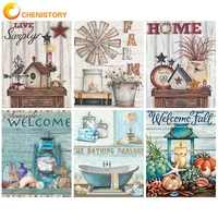chenistory oil paint by numbers for handiwork coloring by numbers still life number painting wall decoration personalized gift