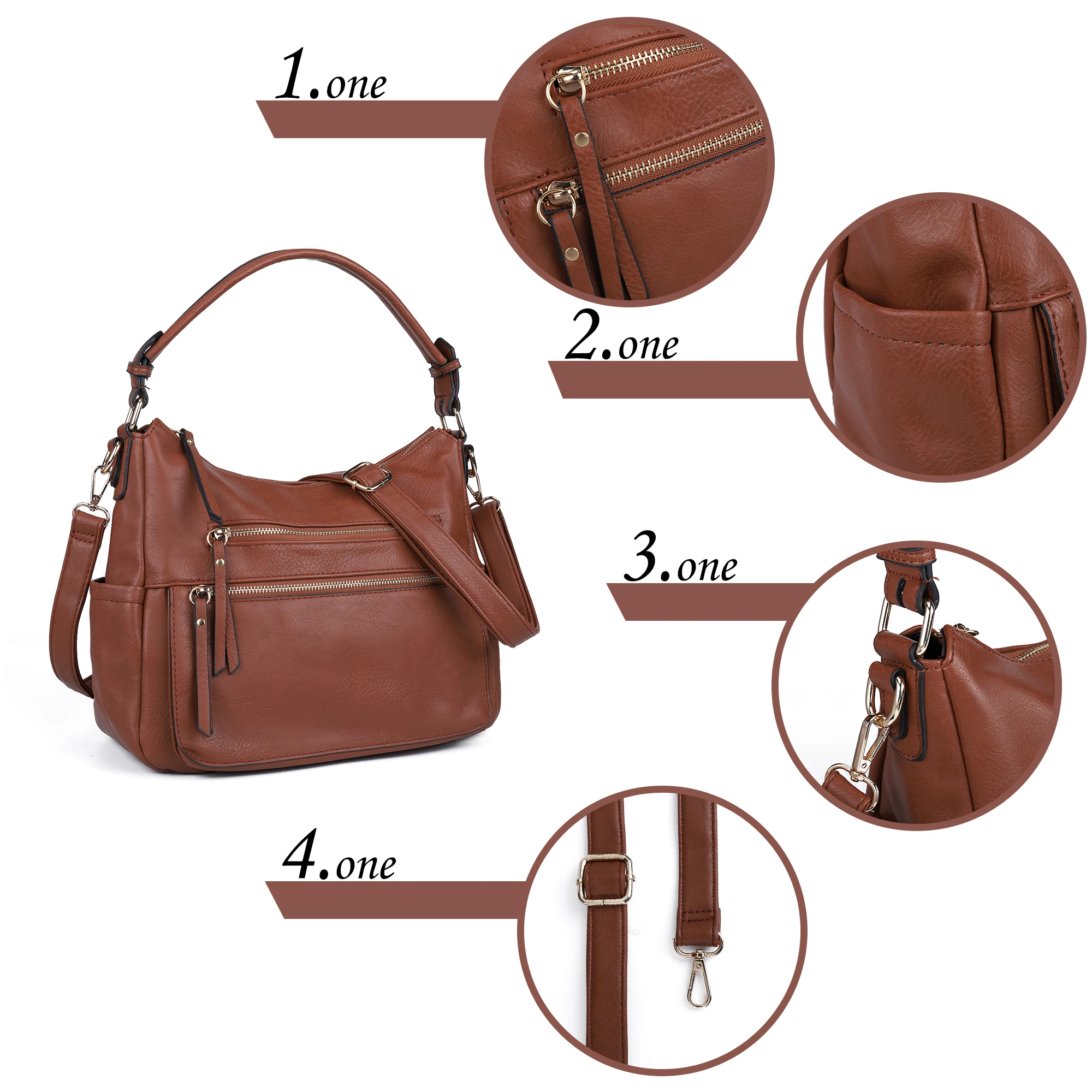 New In Fashion Tote Bag for Women Luxury Designer Handbag Multi Pocket Female Shoulder Evening Bags PU Leather Free Shipping