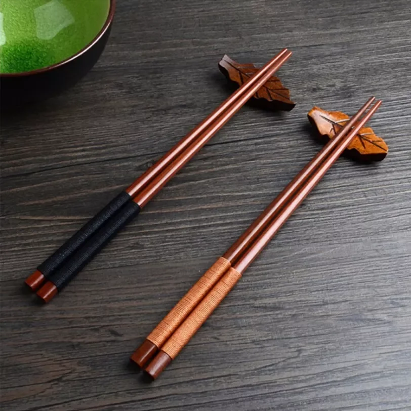 

NEW IN Handmade Japanese Natural Chestnut Wood Sushi Chopsticks Set Value Gift Sushi Chinese food Tie line