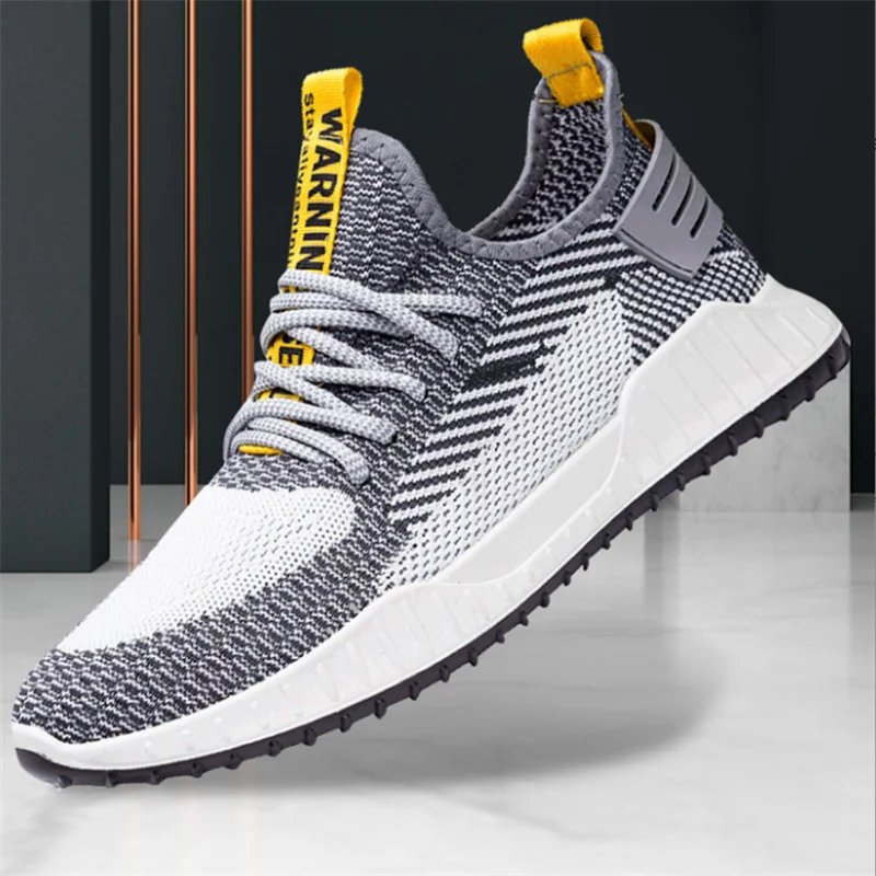 

2022 Spring Autumn Men's Shoes Korean Casual Shoes Breathable Flying Woven Running Shoes Men's Sports Shoes Zapatillas Hombre