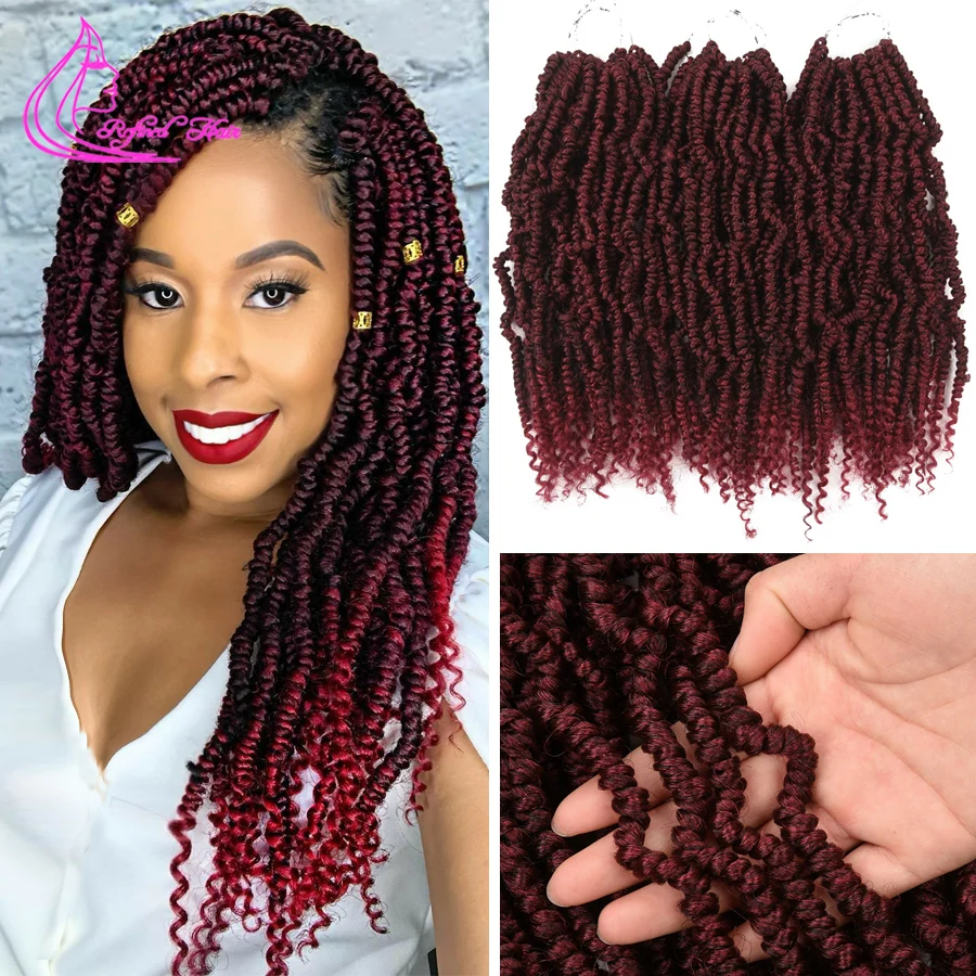 

Bomb Twist Synthetic Crochet Braids Pre-looped Passion Twist Crochet Hair Ombre Spring Twist Braiding Hair Extensions 14inch