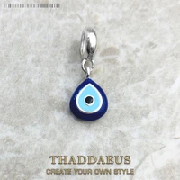 nazar eye solid 925 sterling silver dangle charm protection pendant women summer fine jewelry